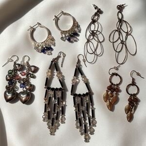 5 Pair Set Of Earrings Different Styles